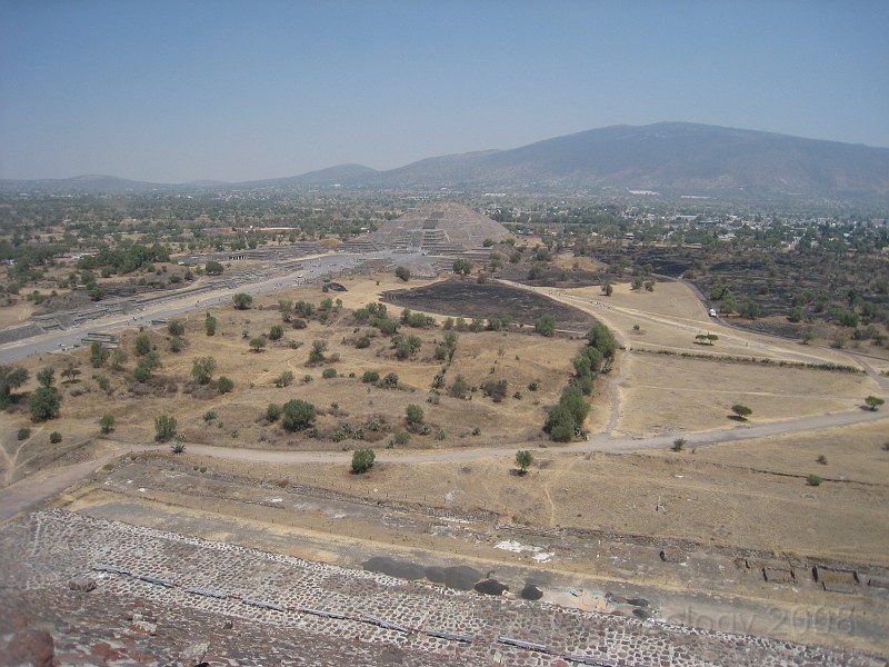 Mexico Pyramids - Mexico City 2009 0415.jpg - A trip to the Teotihuacan area of Mexico to visit the pyramids. A vast complex and a great climb to the top. This was followed by lunch in a cave, then a visit to the historical center of Mexico City. March 2009.